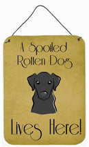 Black Labrador Spoiled Dog Lives Here Wall or Door Hanging Prints BB1483DS1216