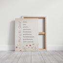 Fruit of the Spirit Floral Scripture Print