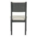 5-Piece Retro Functional Dining Set, 1 Extendable Table with a 16-inch Leaf and 4 Upholstered Chairs for Dining Room and Kitchen (Gray)