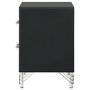 Malcolm - 2 Drawer Nightstand - Black by HouseOfZazla