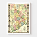 Vintage Map of Fairfield County, Connecticut 1856