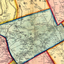 Vintage Map of Fairfield County, Connecticut 1856