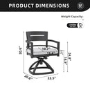 Outdoor Patio Aluminum Swivel Rocker 2PCs with Sunbrella Cushions
