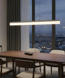 36"W 1-Light Linear Bar Ribbon LED Kitchen Island Light Fixture Brushed Nickel Finish Acrylic Shade by LampsUSA