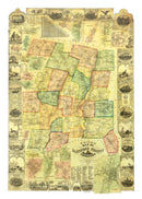 Vintage Map of Hartford County, Connecticut 1855