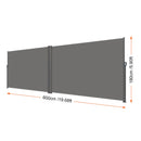 Retractable Side Awning 71" x 236" Full Aluminum Rust-Proof Patio Screen by HouseOfZazla