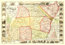 Vintage Map of Albany County, New York 1854