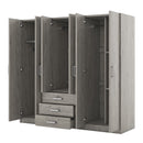 6 Doors Wardrobe Storage For Bedroom, With Big Drawers by Unique Piece Furniture