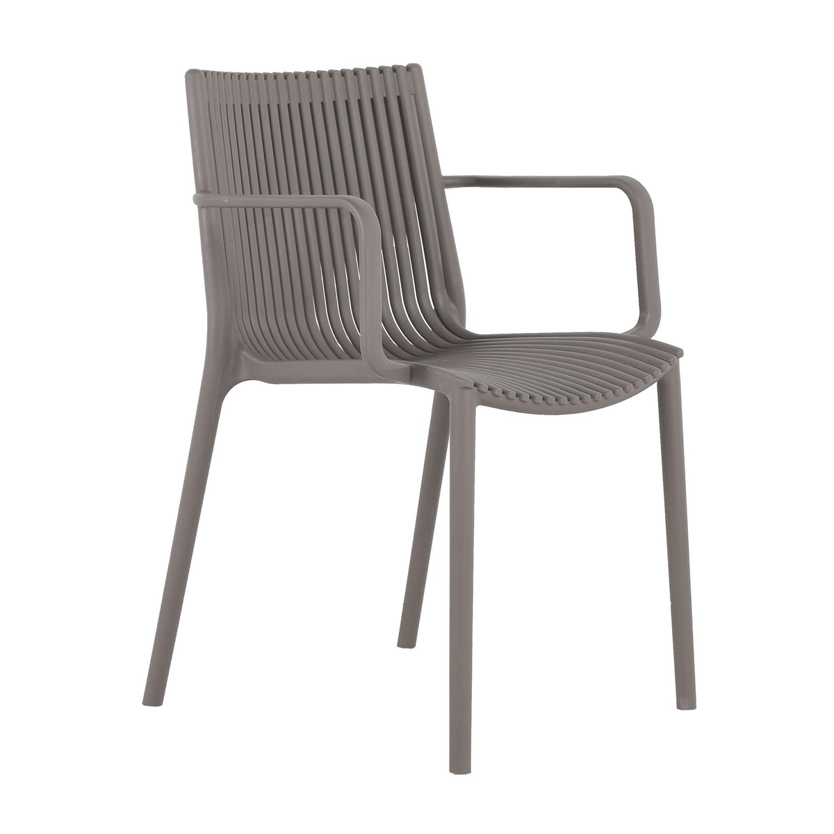 4 Modern Stackable Plastic Armchair Matched With Round Table, photo 5 of 31