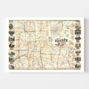 Vintage Map of Broome County, New York 1855