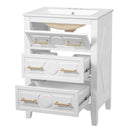 Bathroom Vanity With Sink, Free Standing 3 Drawer Storage Cabinet by HouseOfZazla