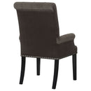 Norwich - Dining Arm Chair With Button Tufting And Rolled Top by HouseOfZazla