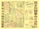 Vintage Map of Chemung County, New York 1853
