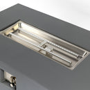 Volon - Rectangular Fire Pit Table, Propane Powered, 50,000 BTU - Light Gray by HouseOfZazla