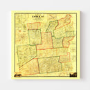 Vintage Map of Essex County, New York 1858