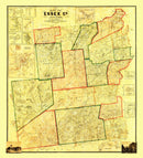 Vintage Map of Essex County, New York 1858