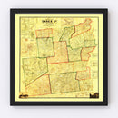 Vintage Map of Essex County, New York 1858