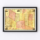Vintage Map of Fulton County, New York 1856