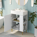 Bathroom Vanity, Combo Cabinet, Bathroom Storage Cabinet, Single Ceramic Sink by Unique Piece Furniture