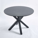 Table Mid-Century Dining Table For 4 - 6 People With Round Table Top, Pedestal Dining Table, End Table Leisure Coffee Table, Cross Leg by Unique Piece Furniture