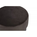 Nesting Round Coffee Table With Ottoman (Set of 2) - Gold / Brown by HouseOfZazla