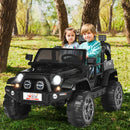 12V 2-Seater Ride on Car Truck with Remote Control and Storage Room-Black