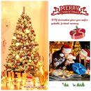 6 Feet Snow Flocked Artificial Christmas Tree Hinged with 928 Tips by LJGDeals