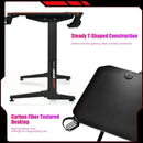 55 Inch Gaming Desk with Free Mouse Pad with Carbon Fiber Surface by LJGDeals