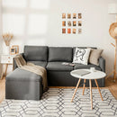 Convertible L-Shaped Sectional Sofa Couch with Reversible Chaise by DirectDeals