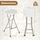 Folding Patio Dining Chairs 28" - Set of 2, 330 lbs Capacity by LJGDeals