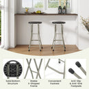 28 Inch Portable Folding Stools with 330lbs Limited Sturdy Frame by LJGDeals