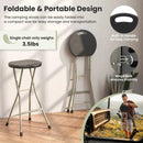 28 Inch Portable Folding Stools with 330lbs Limited Sturdy Frame by LJGDeals