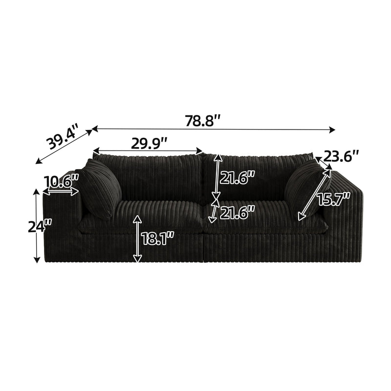 Y137 Modular Black Sofa, photo 5 of 6