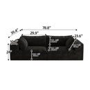Y137 Modular Black Sofa