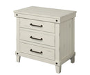 3 Drawer Elegant Nightstand - White by HouseOfZazla