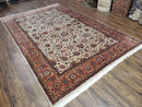 6x9 Top Quality Handmade Wool Area Rug Floral Allover Carpet Veg Dyes Beige