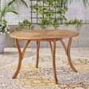 Hermosa Outdoor Acacia Wood Circular Dining Table by HouseOfZazla
