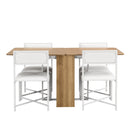 TOPMAX Modern Compact 63-inch 5-Piece Extendable Dining Table Set