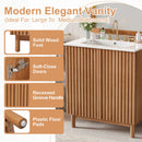 Traditional Bathroom Vanity With Ceramic Sink by HouseOfZazla