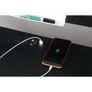 Darby - Writing Desk With USB Ports - Black by HouseOfZazla