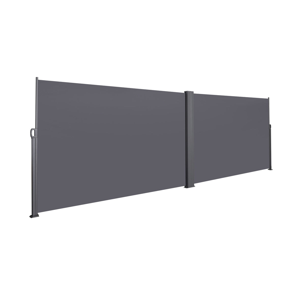 Retractable Side Awning, Waterproof & UV-Resistant, Privacy Screen Divider Roll Up Balcony - Gray, photo 2 of 6