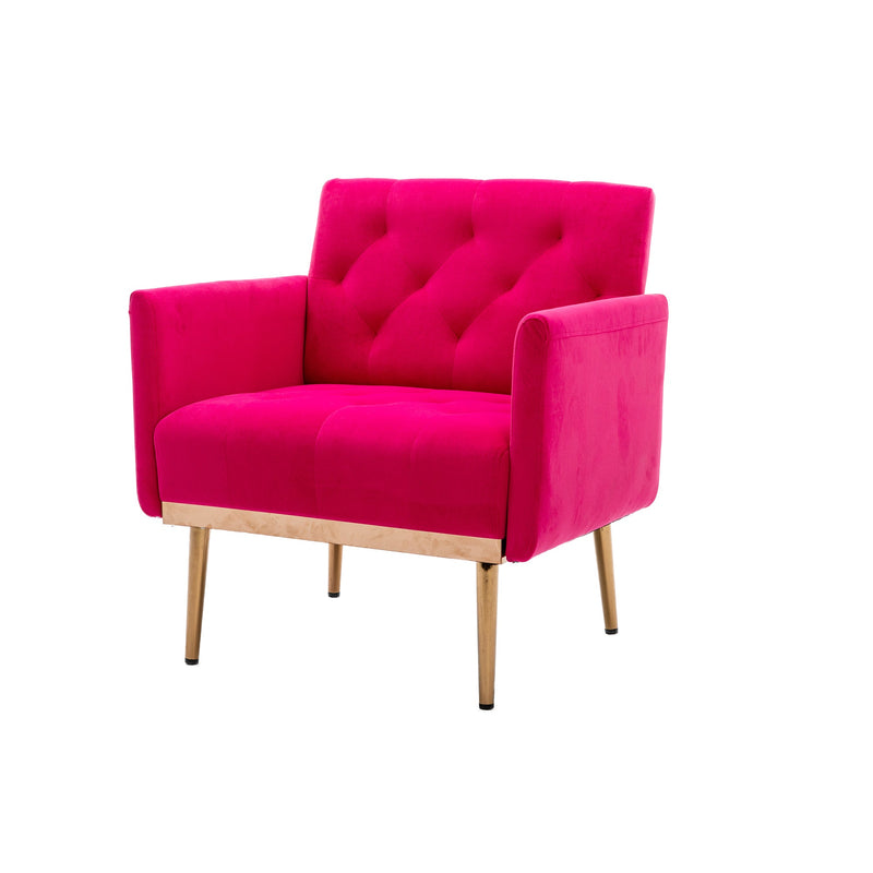 Accent Chair, leisure single sofa with Rose Golden feet