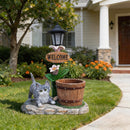 Lying Cat Solar Planter Garden Decor by HouseOfZazla