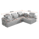 Modern L-Shape Modular Sectional Sofa, Compressed Design by HouseOfZazla