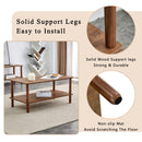 Modern 2 Tier Coffee Table With Open Storage Shelf For Living Room by HouseOfZazla