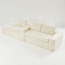 Modular Sofa, Convertible Twin Seat With Chaise Lounge