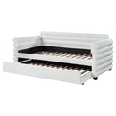 Fandango - Upholstered Twin Day Bed With Trundle - White