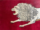4 X 6 Handmade Hand-Knotted Quality Wool Rug Zagros Lion Red Ivory Tribal Rug