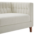 Modern 3 Seater Sofa Upholstered Couch with Curved Armrests