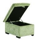 82.67"Convertible Sofa Bed Sectional Sofa Sleeper L-shaped Sofa with a Storage Ottoman,Two Pillows, Two Power Sockets and Two USB Ports for Living Room, Green